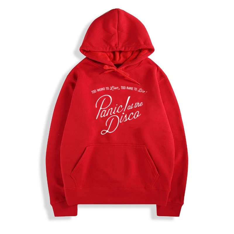 Panic At The Disco слишком странно, чтобы жить слишком редко Die толстовки Hunter S. Thompson страх ненависть Hooy кофты джемпер с капюшоном - Цвет: red
