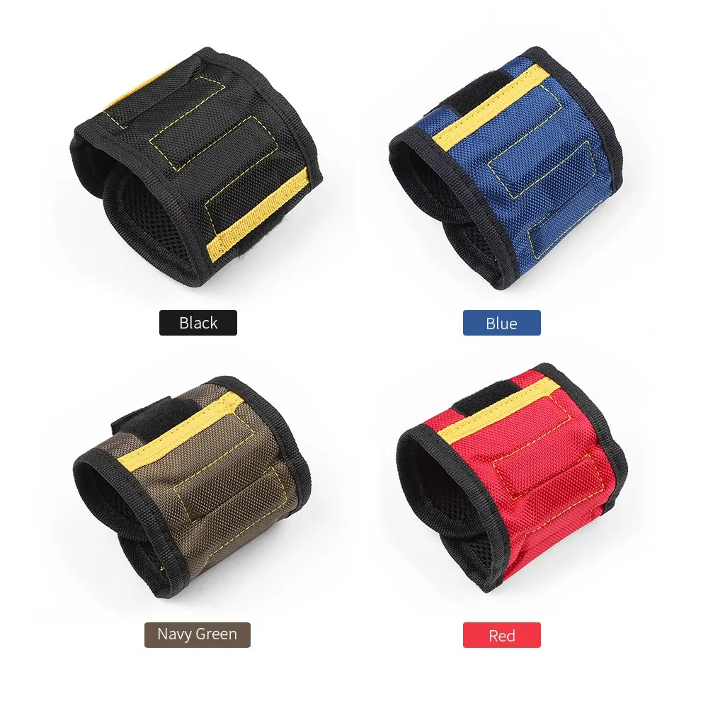 Magnetic Wristband Small Parts Adsorption Tool Bag Electrician Wrist Belt Screws Nails Drill Bits Holder Tools organizer | Инструменты