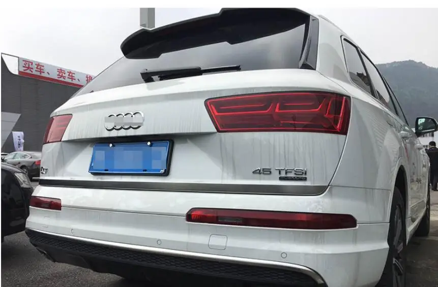 Авто-Стайлинг для Audi Q7 Нержавеющая Задняя ручка задней двери багажного отделения ворота крышка нагревательного элемента накладка ленты 1 шт. высокое качество