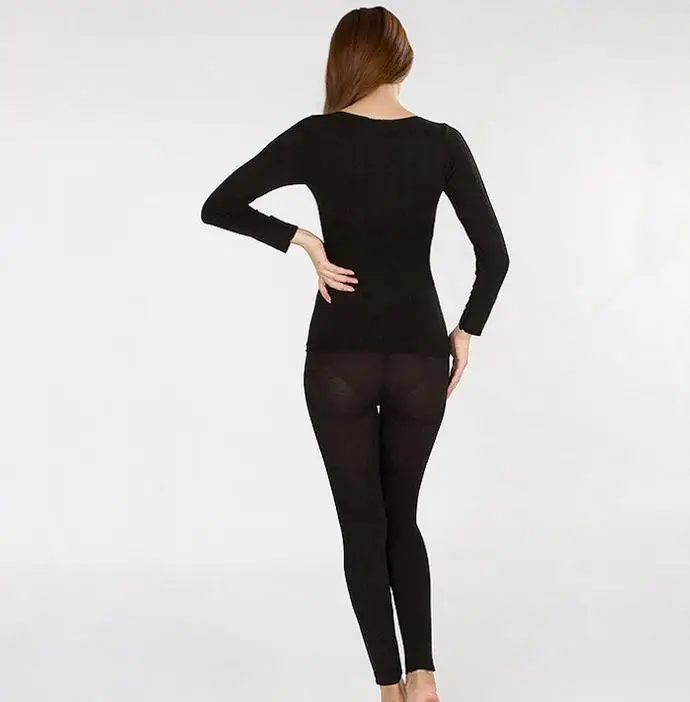 OMH кальсоны женщин набор термобелье Кружева низкий воротник бесшовные тонкий slim