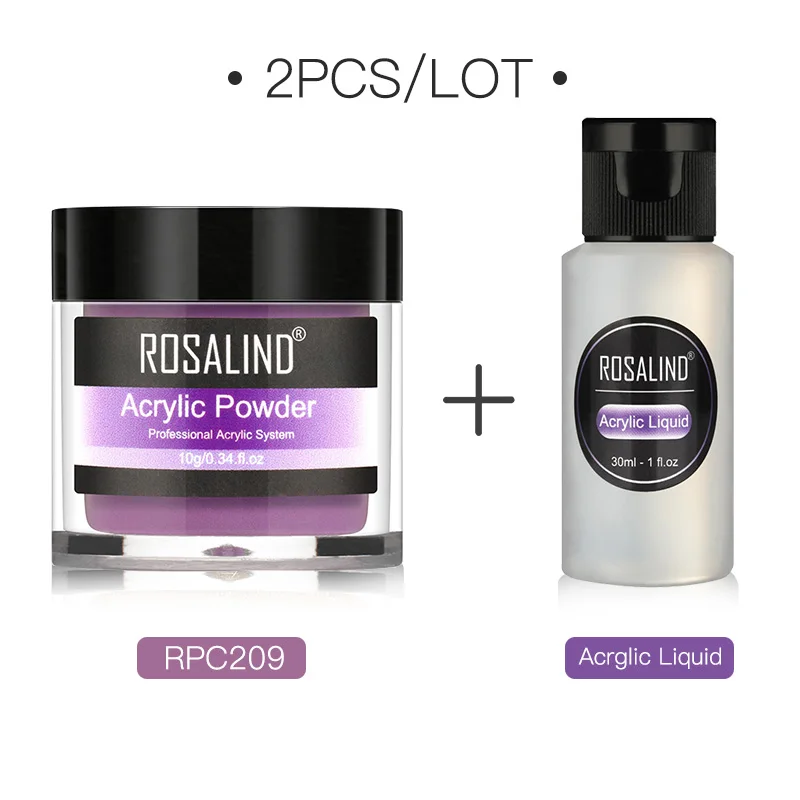 RPC209-RE10-04 Розалинд акриловую пудру, поли гель наращивание ногтей Nail Art Украшение с резным орнаментом для маникюра строитель поли ногти дизайна порошок - Цвет: RPC209-RE10-04