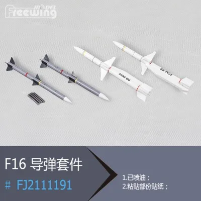 Freewing F16 70 мм EDF jet черный и белый цвет - Цвет: Upgrade Missile Kits
