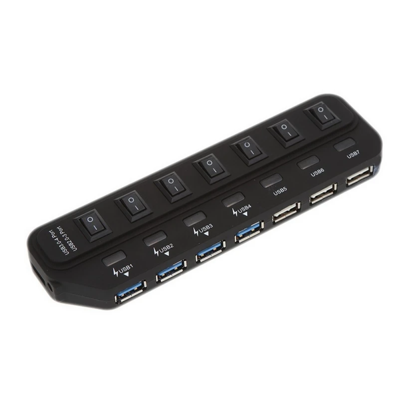 USB разветвитель 7 портов 3 0 2 0|hub splitter|usb 2.0 hubusb 3.0 usb |