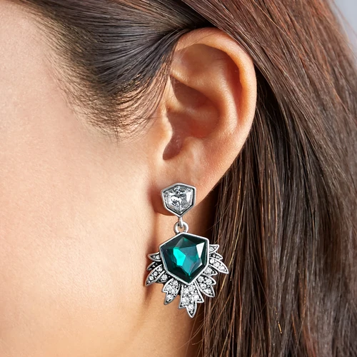 2017 новые популярные брендовые зеленые кольца с подвесками в виде листьев