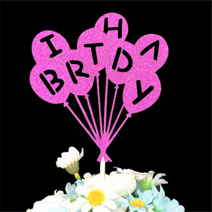 H14 Cake Topper Топпер для торта «С Днем Рождения» аксессуары для украшения дома Топпер для торта украшение торта на день рождения Babyshower девушка Топпер для кекса - Цвет: H14 Cake Topper