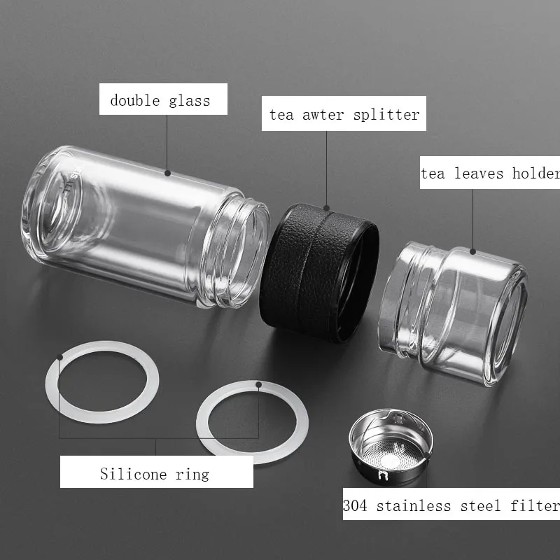 500 мл Творческий бутылку воды высокое Класс Прямо бутылка Чай Стекло для подарки