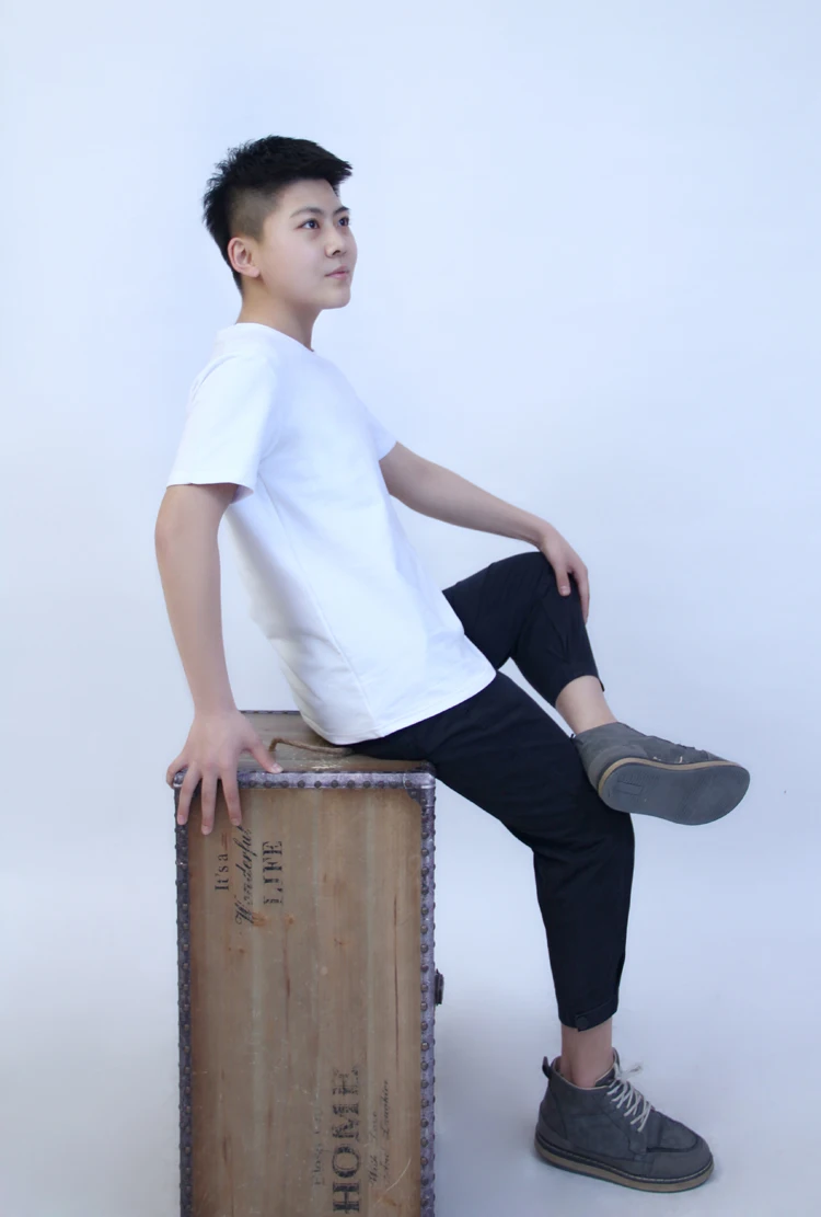 Однотонная футболка с застежкой на груди хлопковая верхняя одежда Tomboy длинный