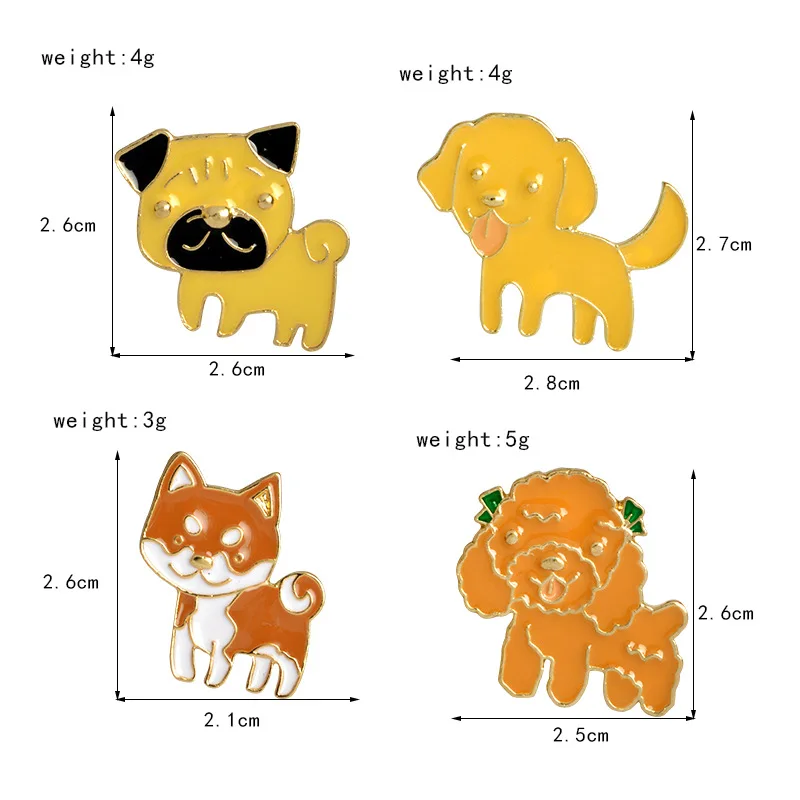 Мультяшная Собака Брошь сплав воротник булавки джинсы Сумочка Броши