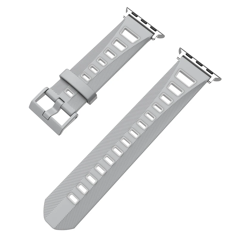 Gray White Mijobs 20 мм 22 мм ремешок на запястье для Xiaomi Huami Amazfit Bip BIT PACE Lite силиконовый браслет аксессуары браслет ремешок для часов - Цвет: Gray White