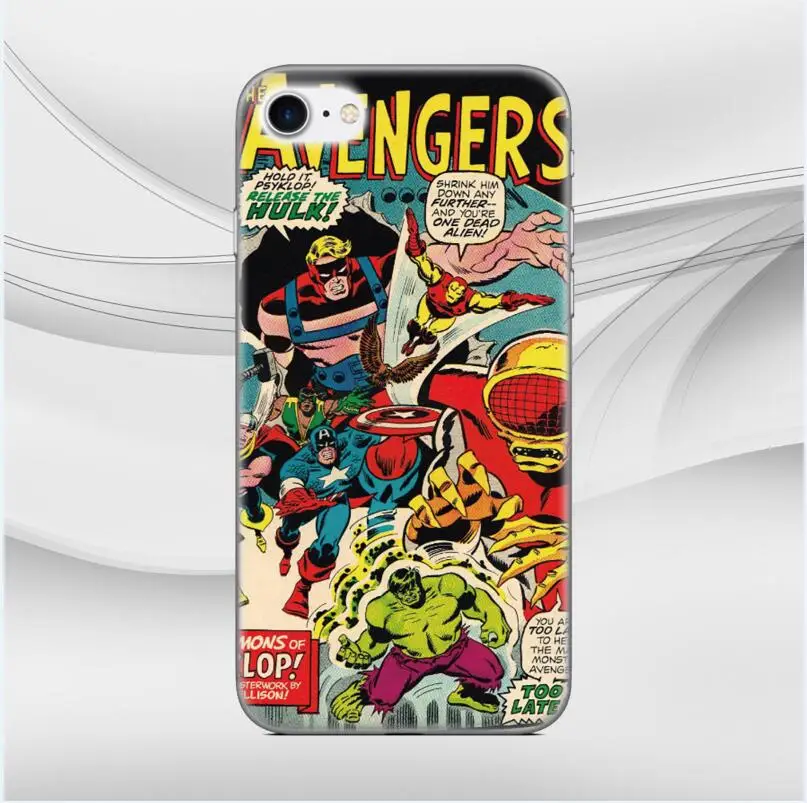 Style 16 Герой комиксов Marvel Оболочка Чехол для iphone X XR XS MAX 5 5S SE 6 6S 7 8 9 Plus для iPod Touch 5 6 Чехол для телефона Coque Чехлы бамперы - Цвет: Style 16