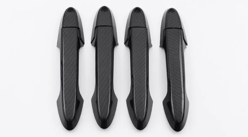 door handle type 1 Lsrtw2017 АБС углеродное волокно Автомобильная дверная ручка планки Автомобильная дверная чаша хромированная для honda fit - Название цвета: door handle type 1