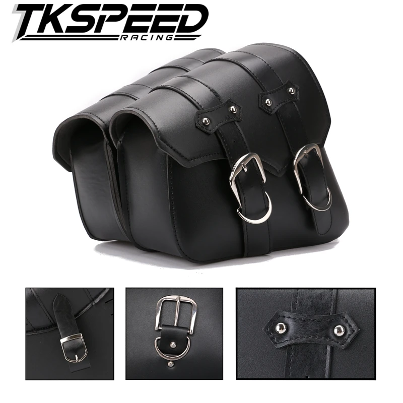 Мотоцикл левый и правый седло сбоку сумки двигателя PU кожаные инструмент для