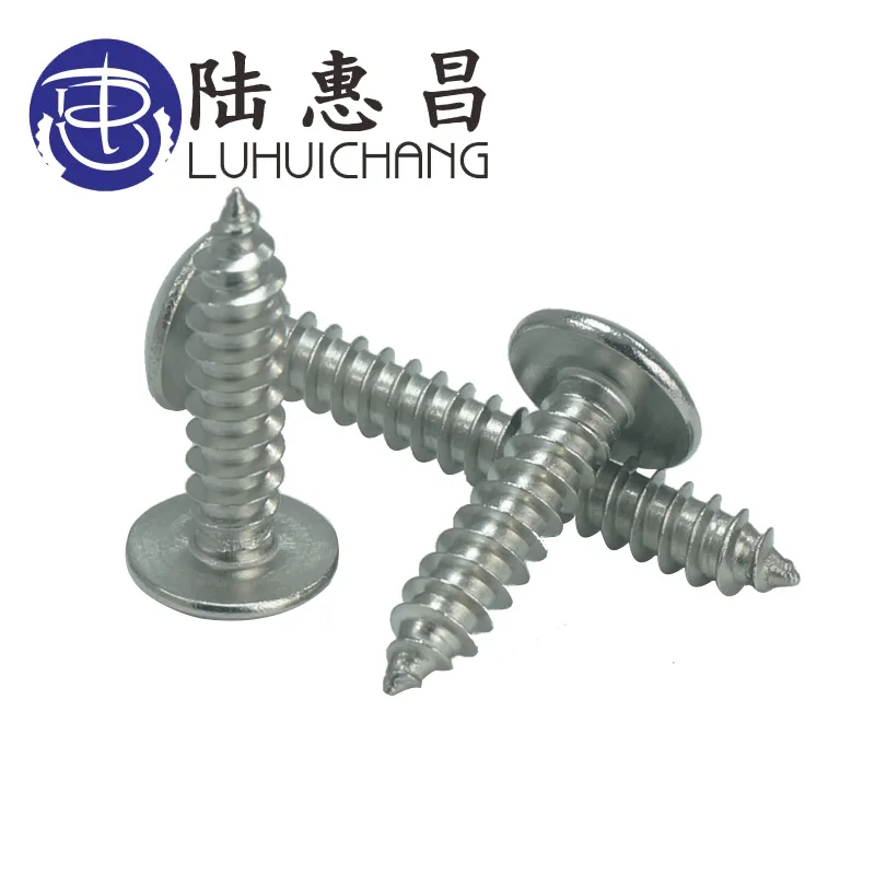 Luhuichang m5 304 Нержавеющая сталь большой плоский круглый крестовой ферменной конструкции полукруглой потайной головкой и саморезные винты с грибовидной головкой самонарезающие винты