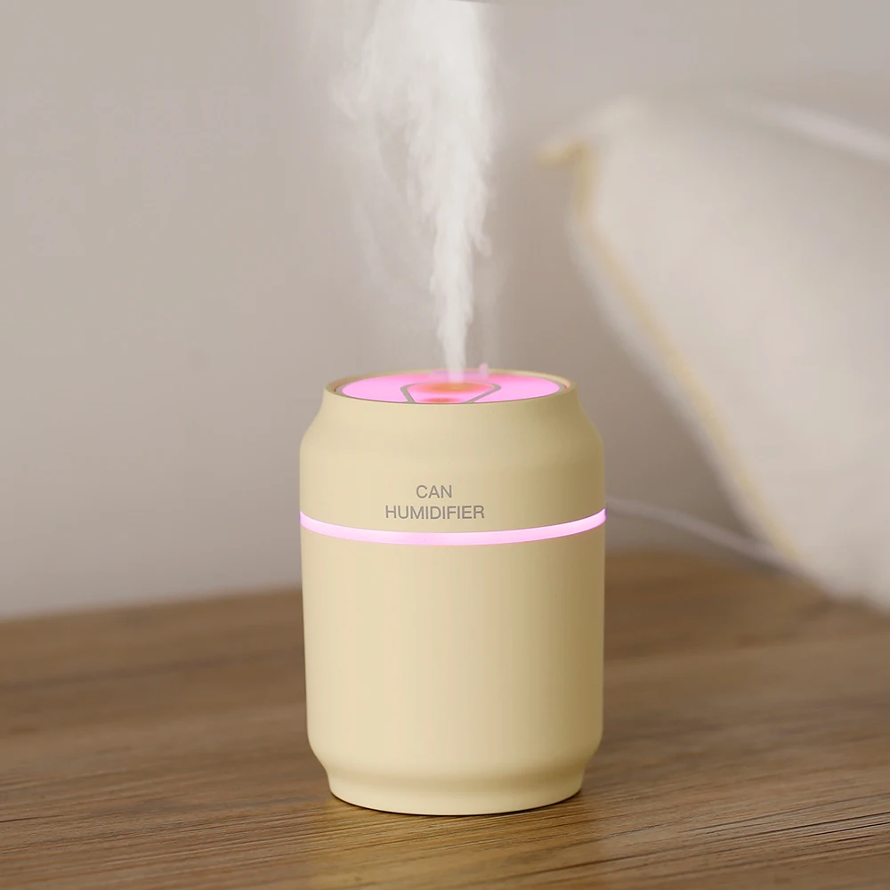 LED Creative Cans Humidifier USB Power Fan Night Light Trinity Portable Gift For Office And Bed Room | Лампы и освещение