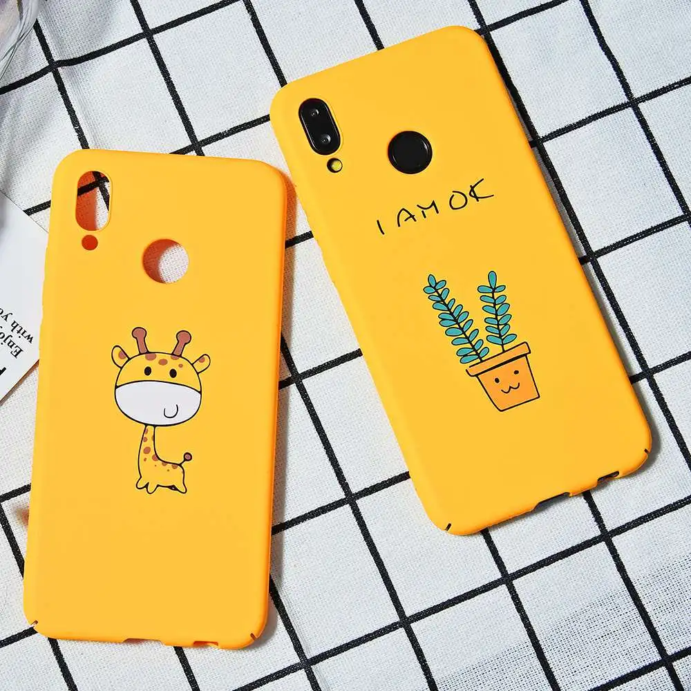 TOMKAS цветочные чехлы для huawei P20 Lite чехол с милым животным рисунком жесткая матовая
