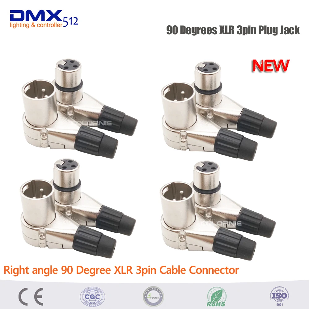 Бесплатная доставка 8 шт./лот правый угол 90 градусов XLR 3pin гнездо и для MX512