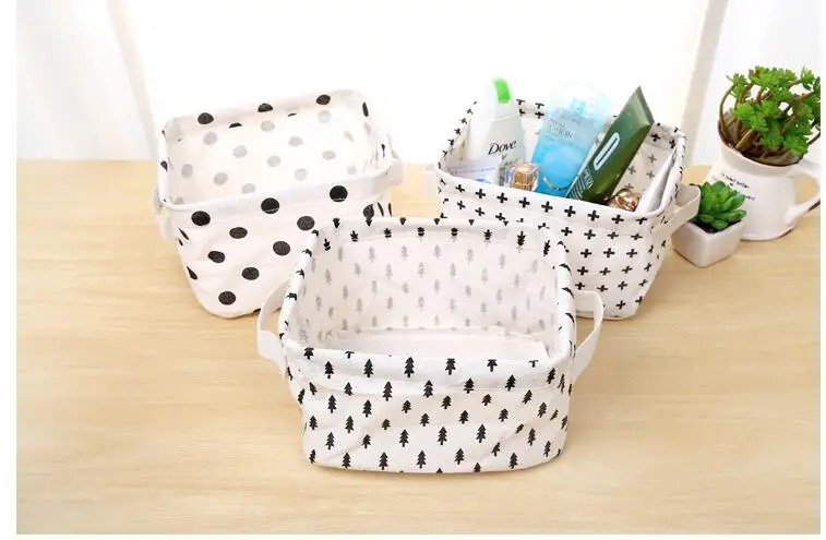 Складная корзина для хранения мусора из хлопка и льна 1 шт. пикника|cesto organizador|picnic