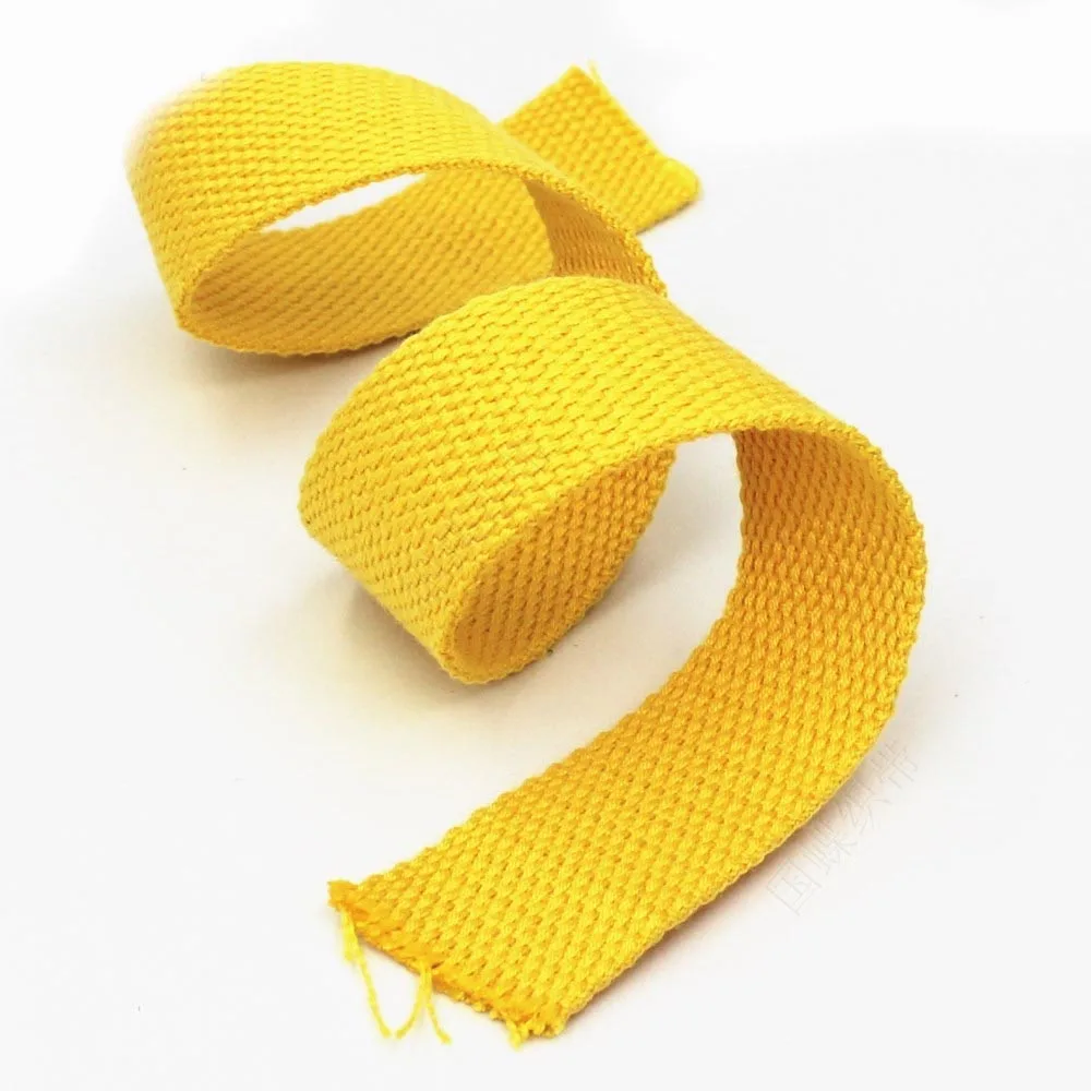yellow 8Y* 25 мм холщовая хлопковая тесьма высокая прочность Рюкзак ремень тесьма этикетка лента швейная лента косой переплет аксессуары для одежды - Цвет: yellow