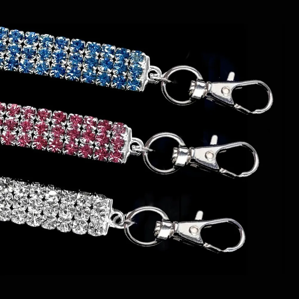 XS/S/M/L ошейники шикарные Собачьи Ошейники со стразами из искусственной кожи с