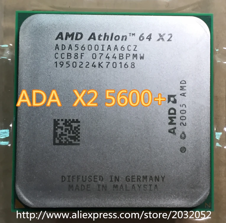 Оригинальный процессор AMD Athlon 64 X2 5600 + ada5600ia6cz разъем 2 8 ГГц am2 940 pin|940 pin|athlon x2athlon x2 |