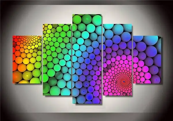Hd печатные шары радужные цвета групповая живопись Декор для комнаты печать