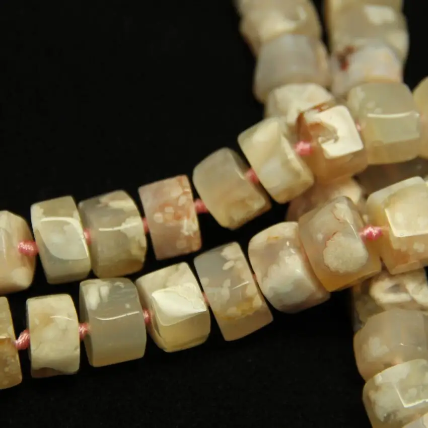 Гладкий натуральный цветок вишни агата распорка бусины прядь центр