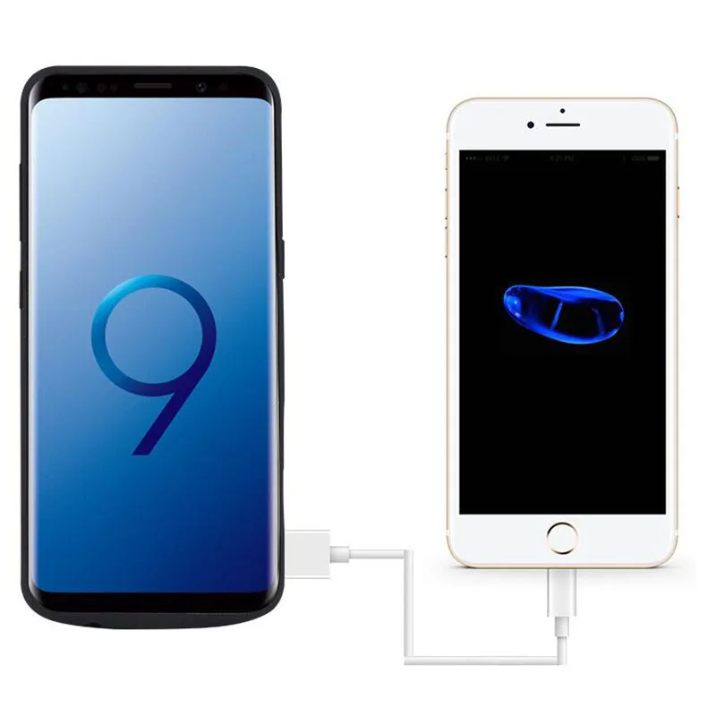 5000/6000 мАч Зарядное устройство для Samsung Galaxy S9 plus с зажимом задней панели