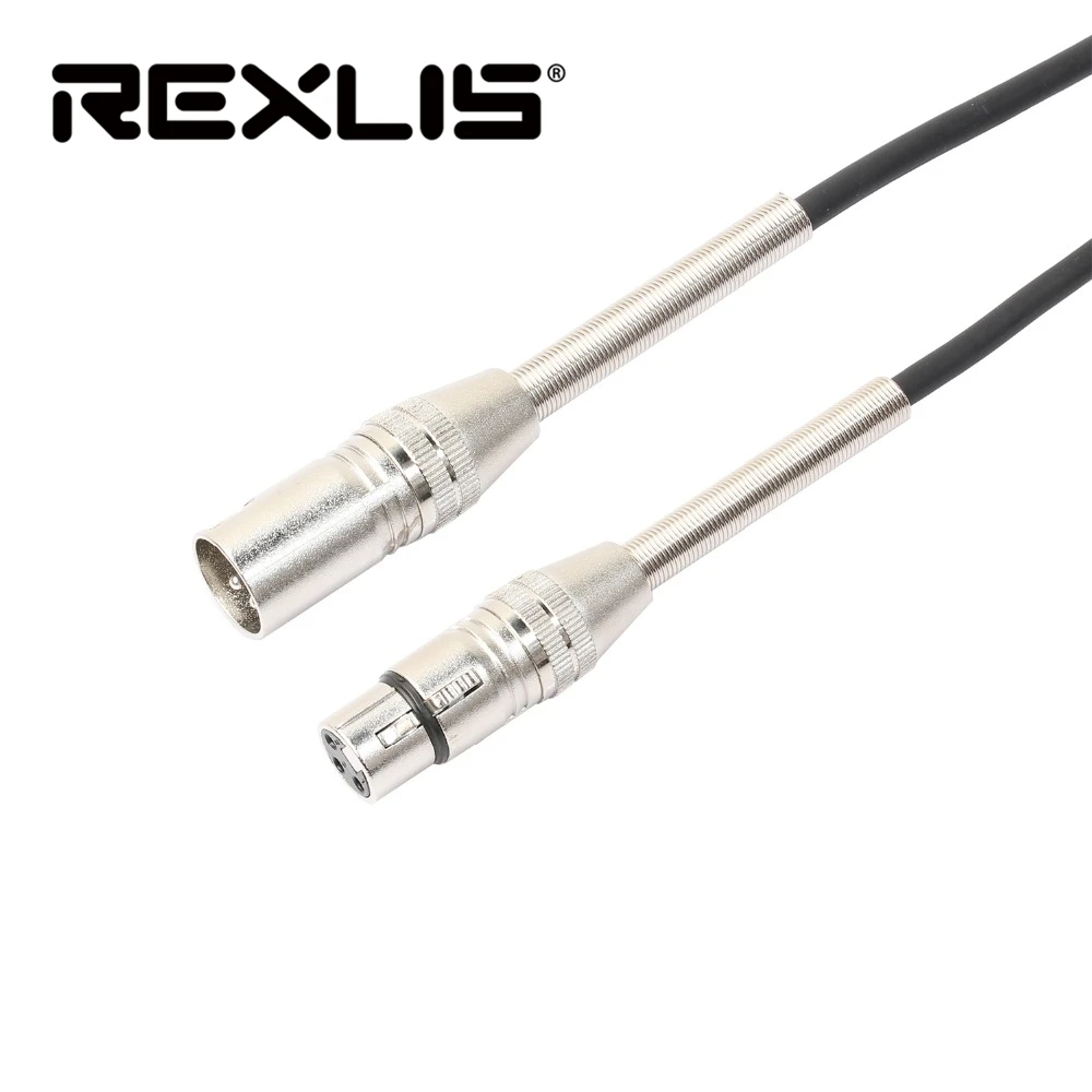 REXLIS XLR кабель мужчин и женщин M/F с весны защиты для микрофона усилитель Фольга +