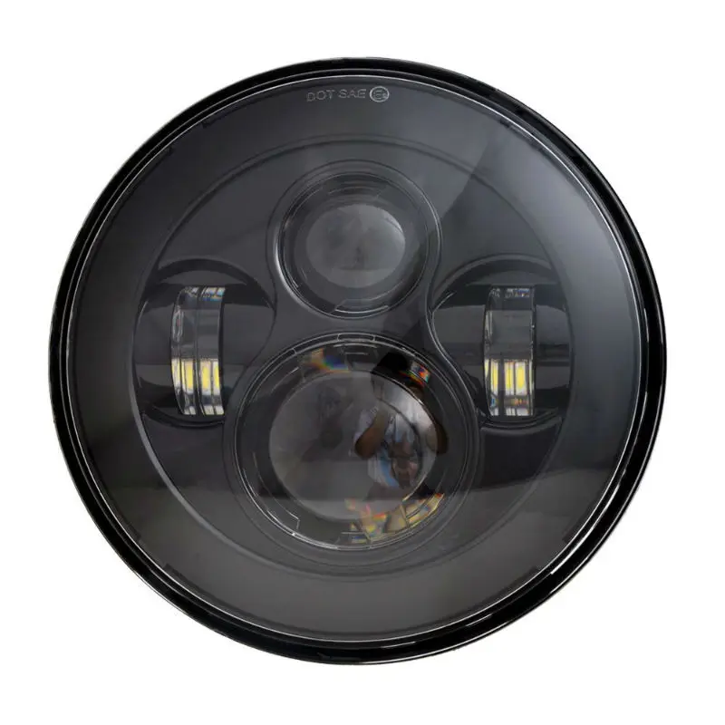 1PC 7'' Round Projector LED Headlight with Hi-Lo Beam for Road King Glide Street and Electra |