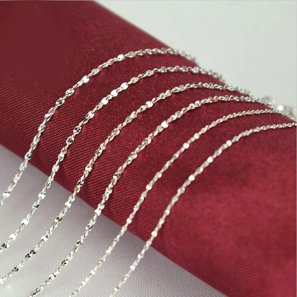 Цепочка женская из серебра 100 пробы, 925 мм, 16-30 дюймов Цепочка женская из серебра 100 пробы, 925 мм, 16-30 дюймов