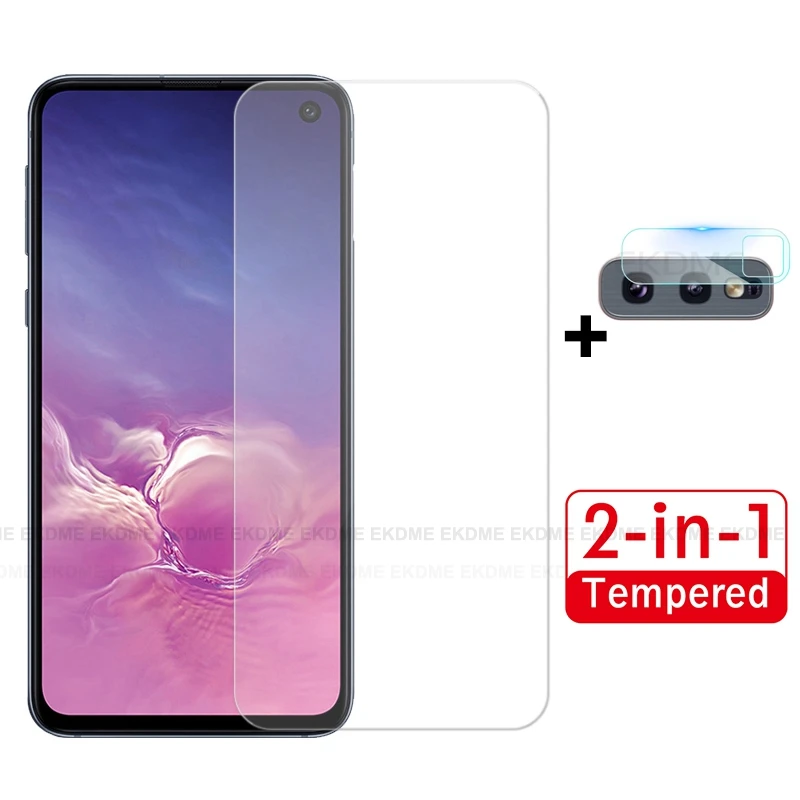 Защитное стекло 2 в 1 для Samsung Galaxy S10E 5 8 дюйма закаленное переднее с защитой экрана