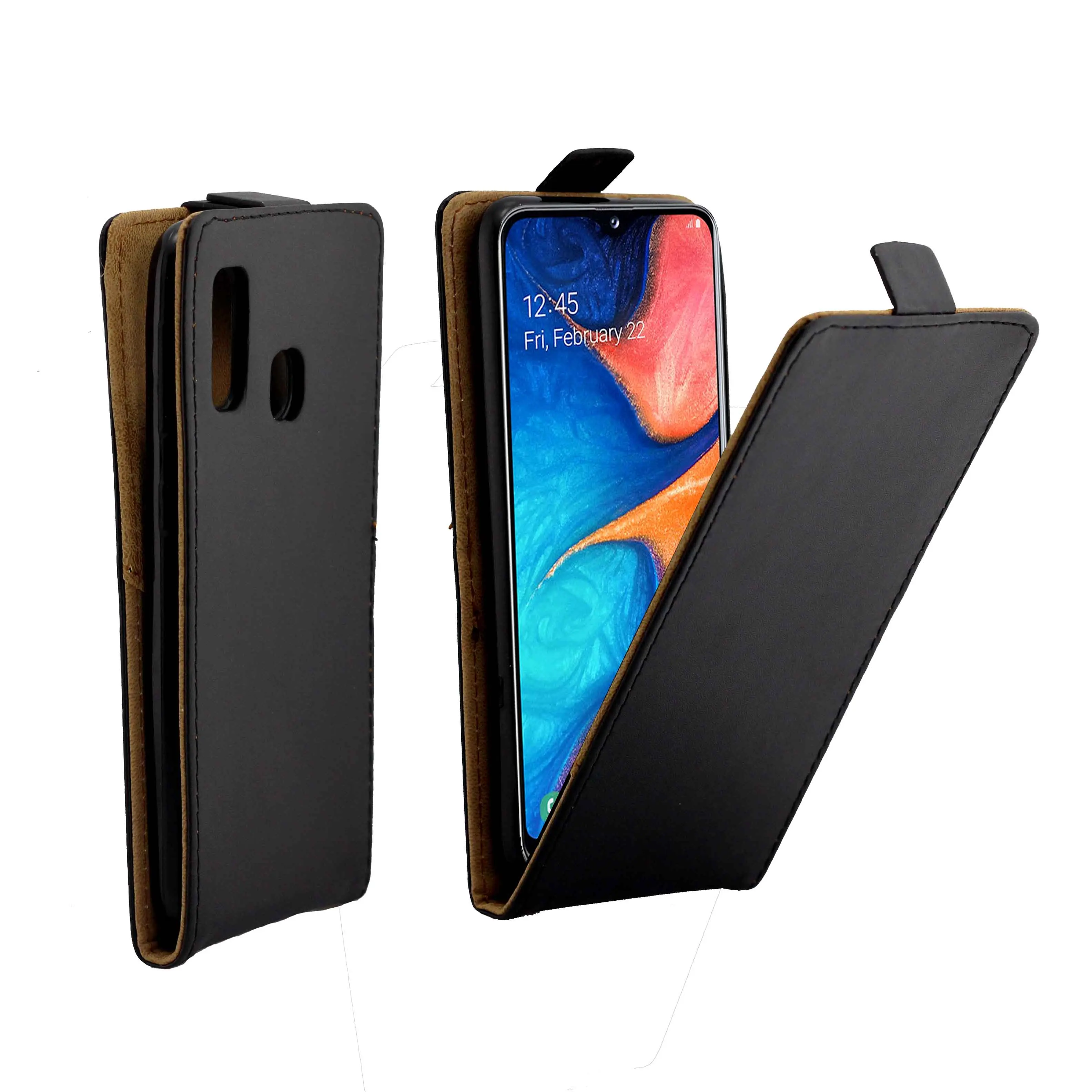 Новый стильный Вертикальный флип чехол из искусственной кожи для телефона Samsung