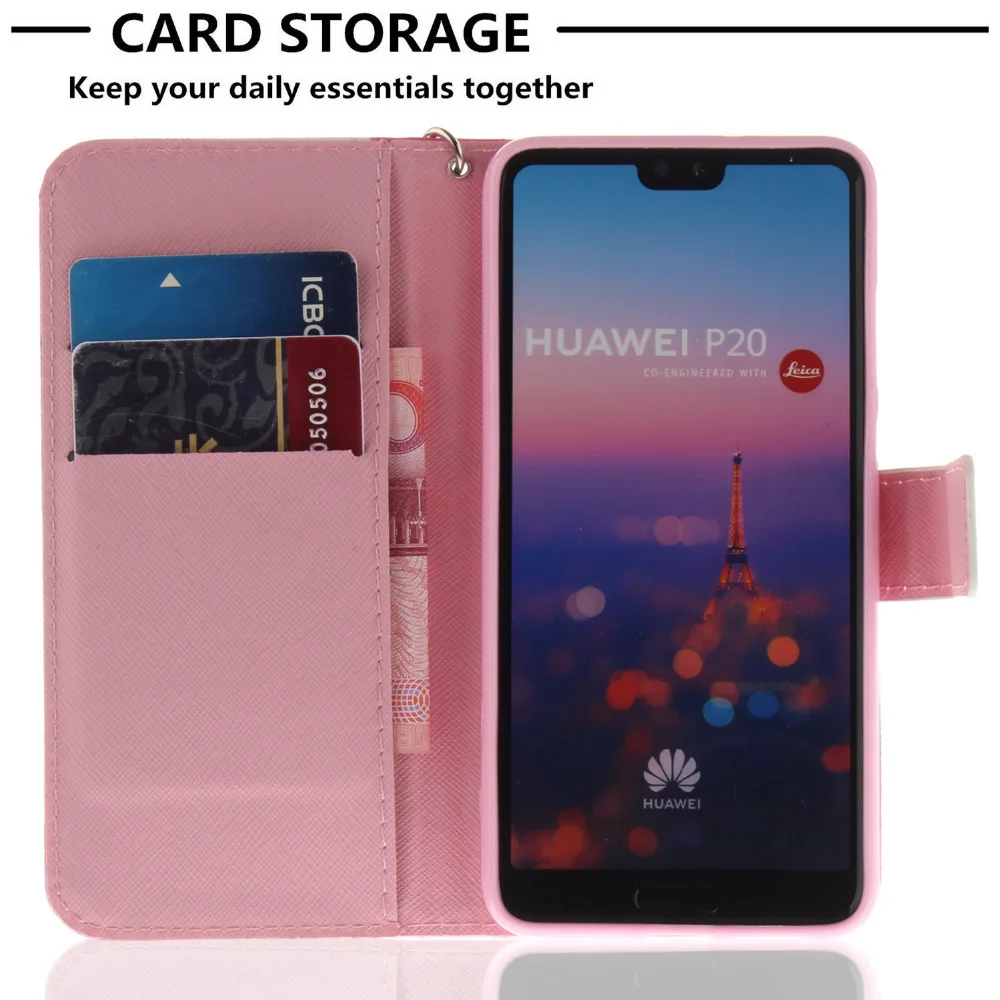 Роскошный чехол-книжка с бумажником для HUAWEI P20 PRO LITE p smart 7S honor 7A 10 стильные