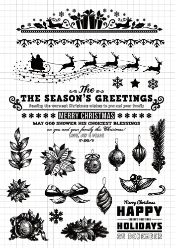 Ksccraft Merry Christmas прозрачные силиконовые штампы для скрапбукинга/открыток/детские товары для украшения M06