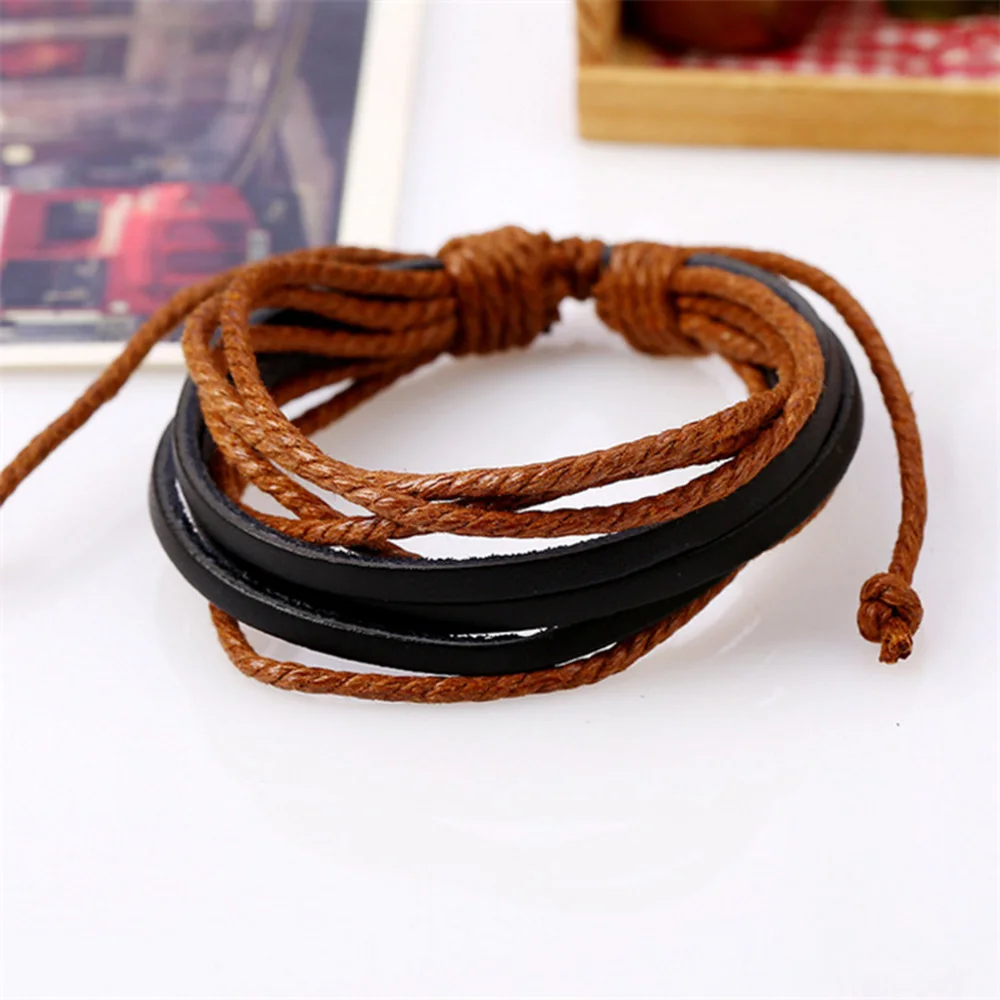 PUN punk braclet, мужские браслеты,, аксессуары для женщин, пара, очаровательный кожаный плетеный персонализированный браслет для мужчин, мужчин, женщин, femme