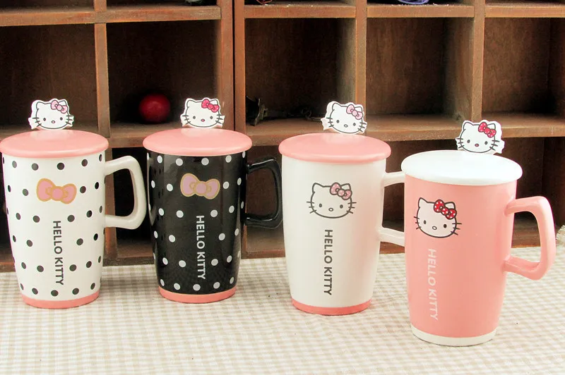 Милый креативный кавайный мультфильм новинка hello kitty бизнес подарок кружка Милый Летний прохладный напиток Молоко Кофе сок чашка для воды для девочки