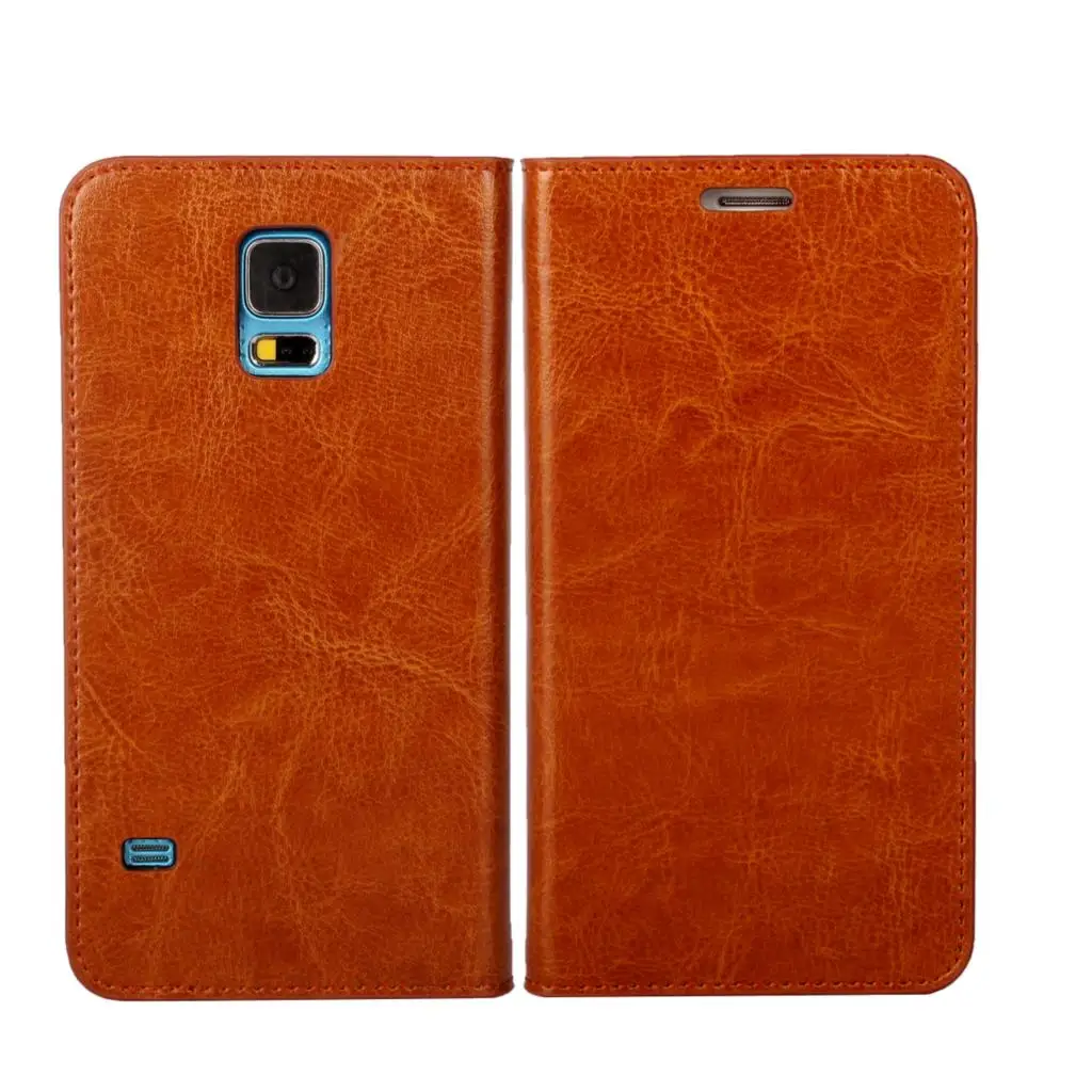 Light Brown FMWZP Чехол для Samsung Galaxy s5 кожаный бумажник чехол, футляр для телефона чехол держатель карты воловья кобура - Цвет: Light Brown FMWZP