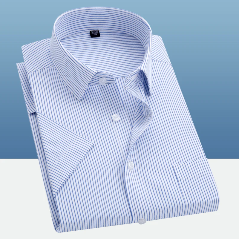 Мужская рубашка с коротким рукавом мужская повседневная в полоску ma Chemise Homme