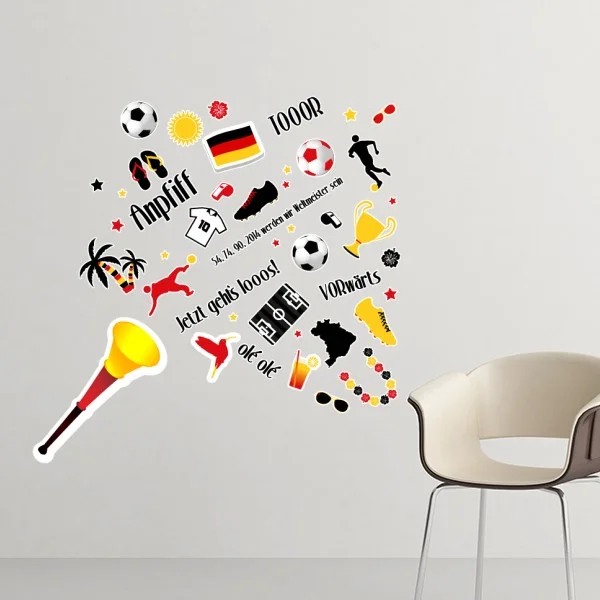 Съемная Настенная Наклейка с изображением немецкой футбольной тематики|sticker