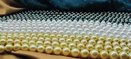 Женское Подарочное ожерелье из натурального золотистого жемчуга диаметром 17