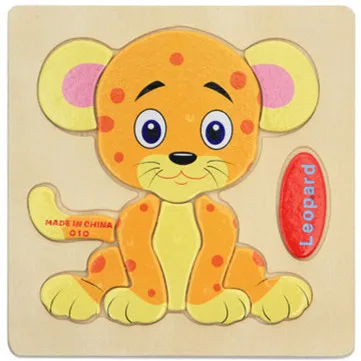 Обучающие деревянные игрушки Chanycore для малышей головоломка с животными