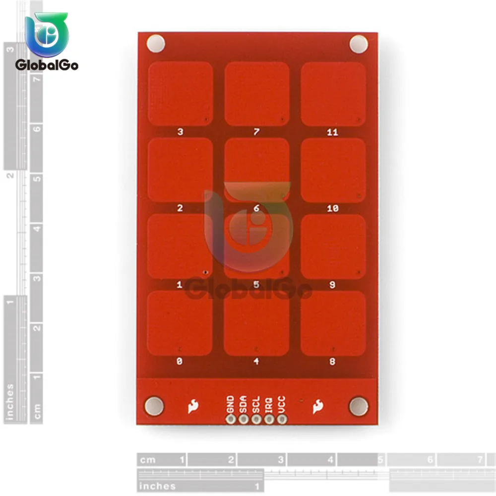 

MPR121 Capacitive Touch Sensor Module Sensor Keys Keyboard I2C Output 3.3V
