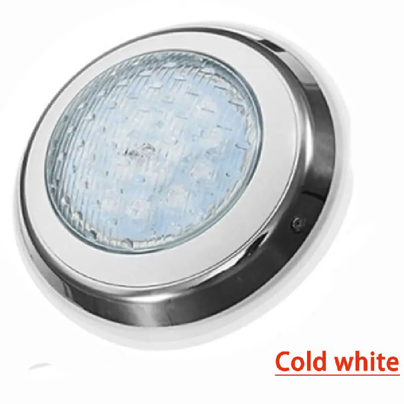 Cold white 12 Вт 15 Вт 18 Вт Светодиодный светильник для бассейна IP68 Водонепроницаемый AC/DC 12 В открытый RGB подводный светильник для пруда светодиодный Piscina Luz точечный светильник - Испускаемый цвет: Cold white