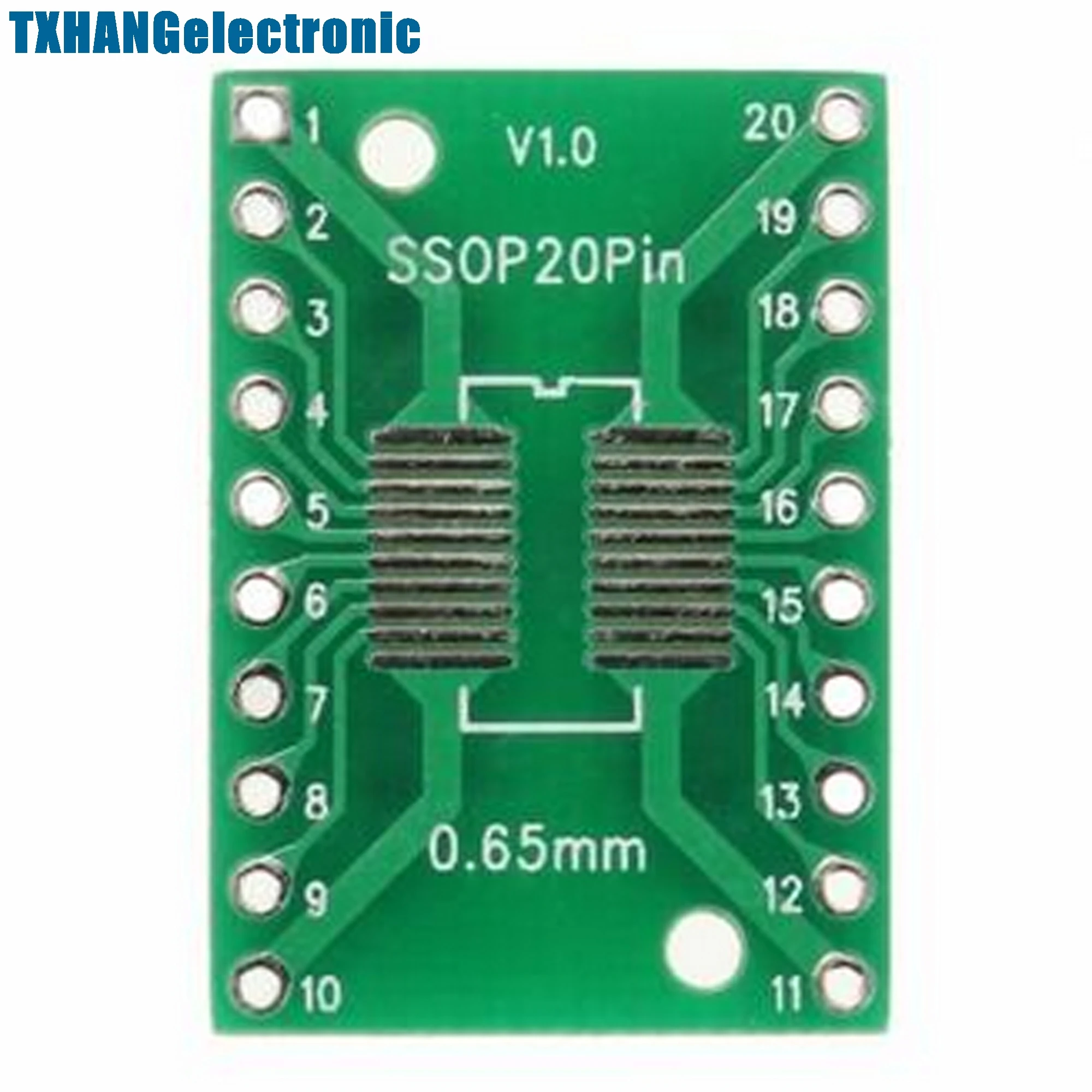 10 шт. SOP20 SSOP20 TSSOP20 к DIP20 0 65/1 27 мм IC адаптер PCB Board top |