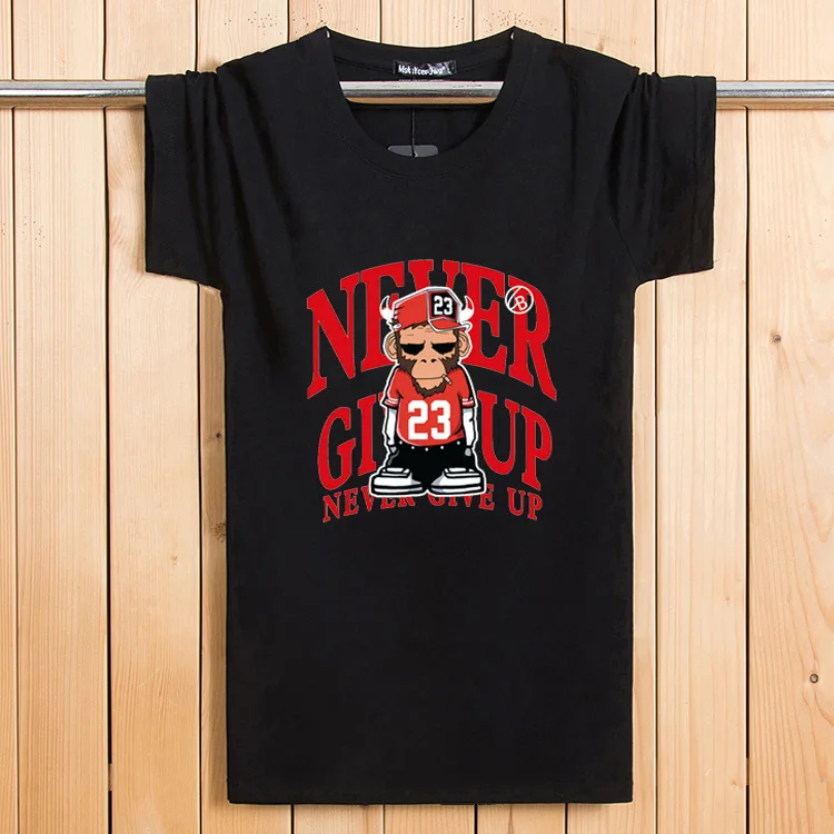 Мужская свободная футболка с принтом обезьяны из аниме Повседневная большого