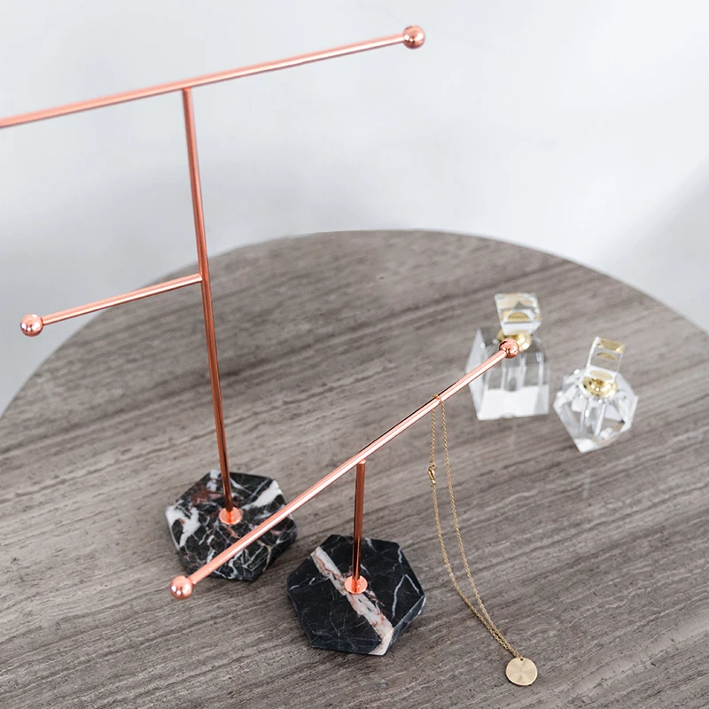 Metal wrought iron jewelry rack, earrings bracelet necklace jewelry storage rack, home decoration