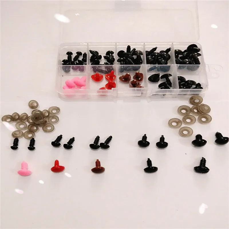 

A Box/75pcs Black Safety Eyes Plastic Doll Eyes For Bear Stuffed Toys Snap Animal Accessories Doll Eyes For Teddy Bear Crafts