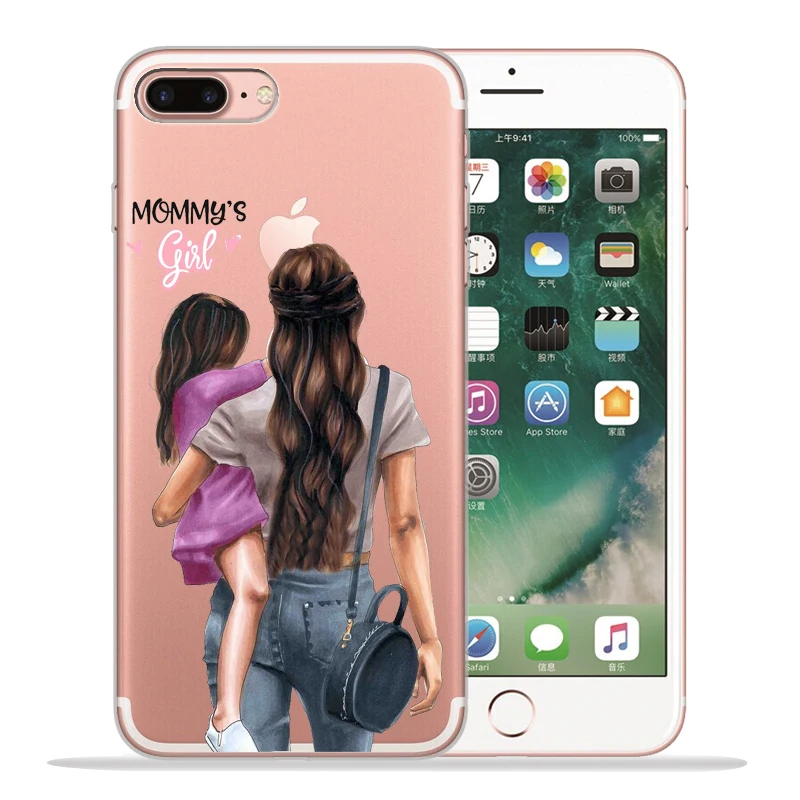 Модный чехол для телефона Super mom Dad Girl для iPhone 8 7 6 6S Plus X XS MAX XR 10 мягкий силиконовый чехол Etui