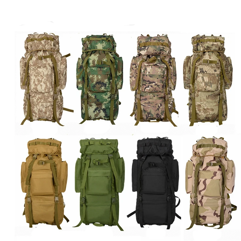 Beste 80L Alpinisme Zak Outdoor Rugzak 90L Hoge Capaciteit Camping Leger Kleur Sport Mannen Wandelen Rugzak