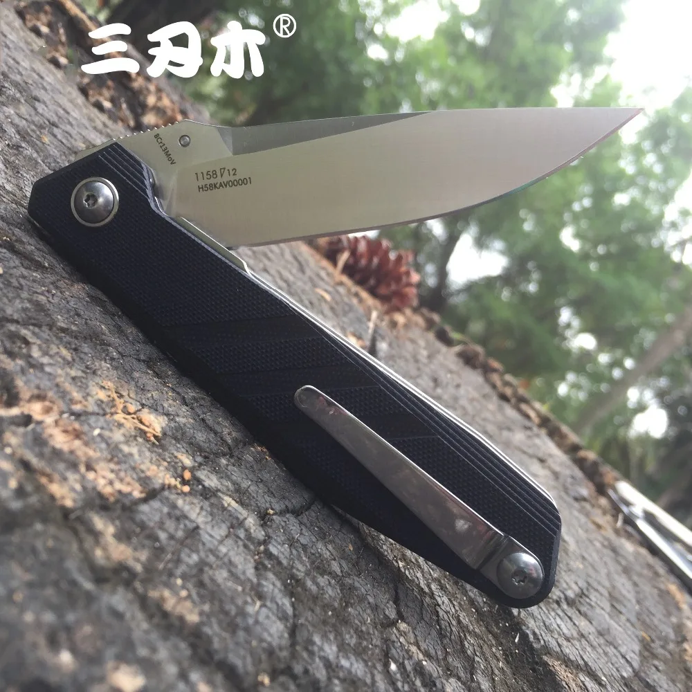 Sanrenmu 1158 карманный складной нож 8Cr13 стальное лезвие G10 Ручка edc нож Открытый Отдых Охота выживания Рыбалка инструмент